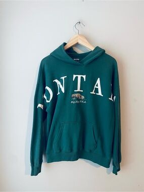 Hollister Deep Green 'Montana' Crewneck Hoodie
